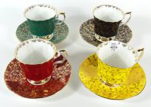 SET OF FOUR TEACUPS