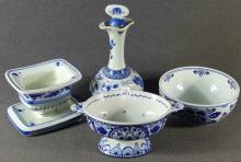 FOUR PIECES DELFT, HOLLAND PORCELAIN