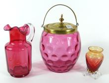 CRANBERRY & AMBERINA GLASS