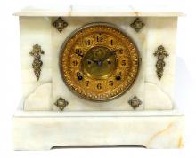 ALABASTER MANTEL CLOCK