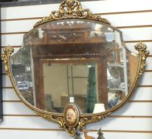 FRENCH GILTWOOD WALL MIRROR