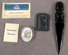 THREE CARVED CURIOS
