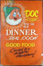 TWO POSTERS FROM THE SEVEN DWARFS RESTAURANT