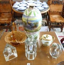 CANDLEHOLDERS, VASE, ETC.
