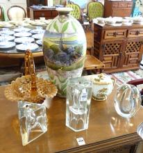 CANDLEHOLDERS, VASE, ETC.