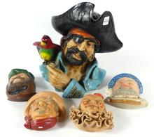 PIRATE BUST & CERAMICS