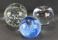 THREE PAPERWEIGHTS