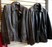 THREE LADIES' DANIER LEATHER COATS