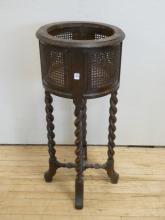 ANTIQUE OAK PLANT STAND