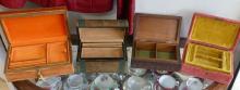 FOUR JEWELLERY BOXES