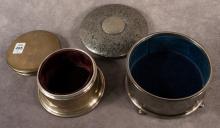 STERLING AND SILVER PLATE DRESSER BOXES