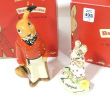 "BUNNYKINS" AND "KITTY MACBRIDE" FIGURINES