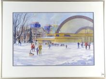 MARTIN ZIMMER WATERCOLOUR OF LOCAL INTEREST