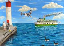 JAMES PATERSON FOLK ART PAINTING