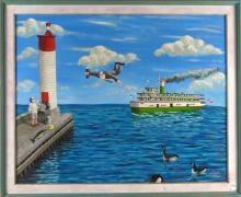 JAMES PATERSON FOLK ART PAINTING