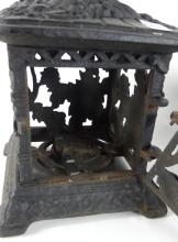 PAIR CAST IRON LANTERNS