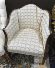 TWO UPHOLSTERED CHAIRS