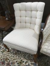 TWO UPHOLSTERED CHAIRS