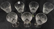 SEVEN WATERFORD "LISMORE" GOBLETS