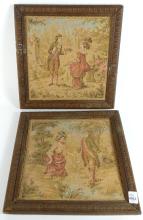 PAIR VINTAGE FRENCH TAPESTRIES