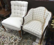 TWO UPHOLSTERED CHAIRS