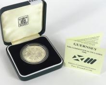 13TH COMMONWEALTH GAMES PROOF GUERNSEY TWO POUNDS