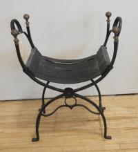 WROUGHT IRON CAVALRY CHAIR