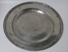 EARLY PEWTER DISH