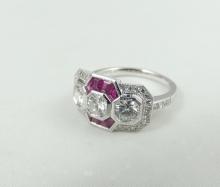 LADIES' ART DECO STYLE RING