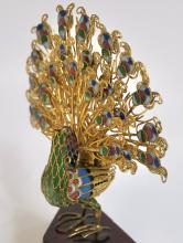 ENAMELED PEACOCK