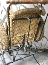 WICKER BABY CARRIAGE