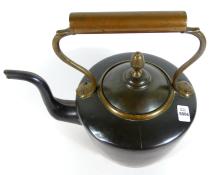 ANTIQUE COPPER TRADE KETTLE