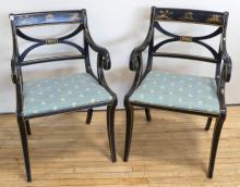 PAIR OF CHINOISERIE ARMCHAIRS