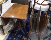 DROP-LEAF OCCASIONAL TABLES AND MAGAZINE RACK