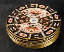 TEN DERBY "IMARI" APPETIZER PLATES