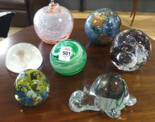 SEVEN PAPERWEIGHTS