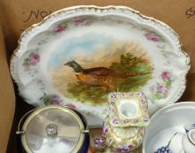 BOX LOT OF ASSORTED CHINA