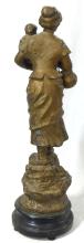 ANTIQUE SPELTER SCULPTURE