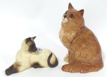 TWO BESWICK "CAT" FIGURINES