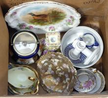 BOX LOT OF ASSORTED CHINA