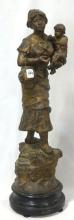ANTIQUE SPELTER SCULPTURE