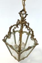 GILDED BRASS LIGHT FIXTURE