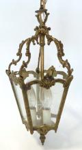 GILDED BRASS LIGHT FIXTURE