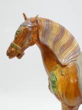 CHINESE POTTERY T'ANG HORSE SCULPTURE