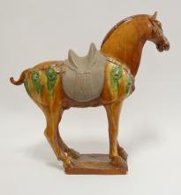 CHINESE POTTERY T'ANG HORSE SCULPTURE