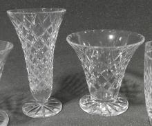 FOUR WEBB CORBETT CRYSTAL VASES