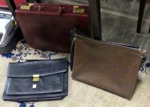 THREE ATTACHE CASES AND BRIEFCASE