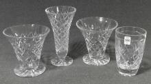 FOUR WEBB CORBETT CRYSTAL VASES