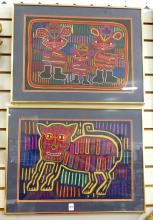 PAIR OF FRAMED MEXICAN TEXTILES