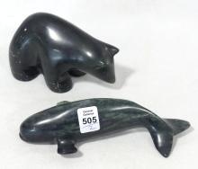 TWO INDIGENOUS STONE CARVINGS